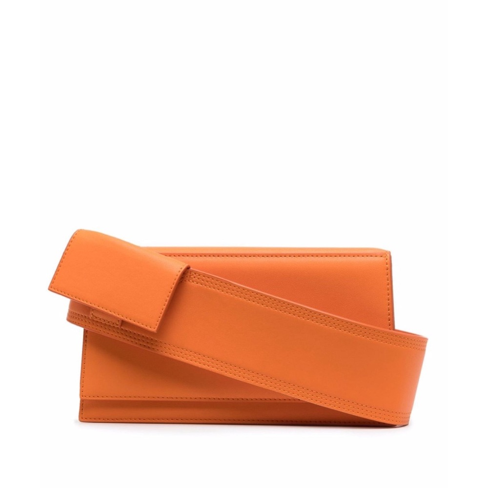 Vibrant Orange Clutch With Rectangular Shape And … - image 2